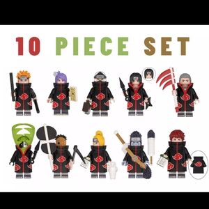 Naruto Akatsuki Anime Building Blocks Set of 10
